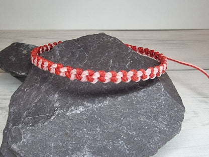 Hand Knotted Macrame Bracelet – Custom Cord Colour Adjustable Bracelet