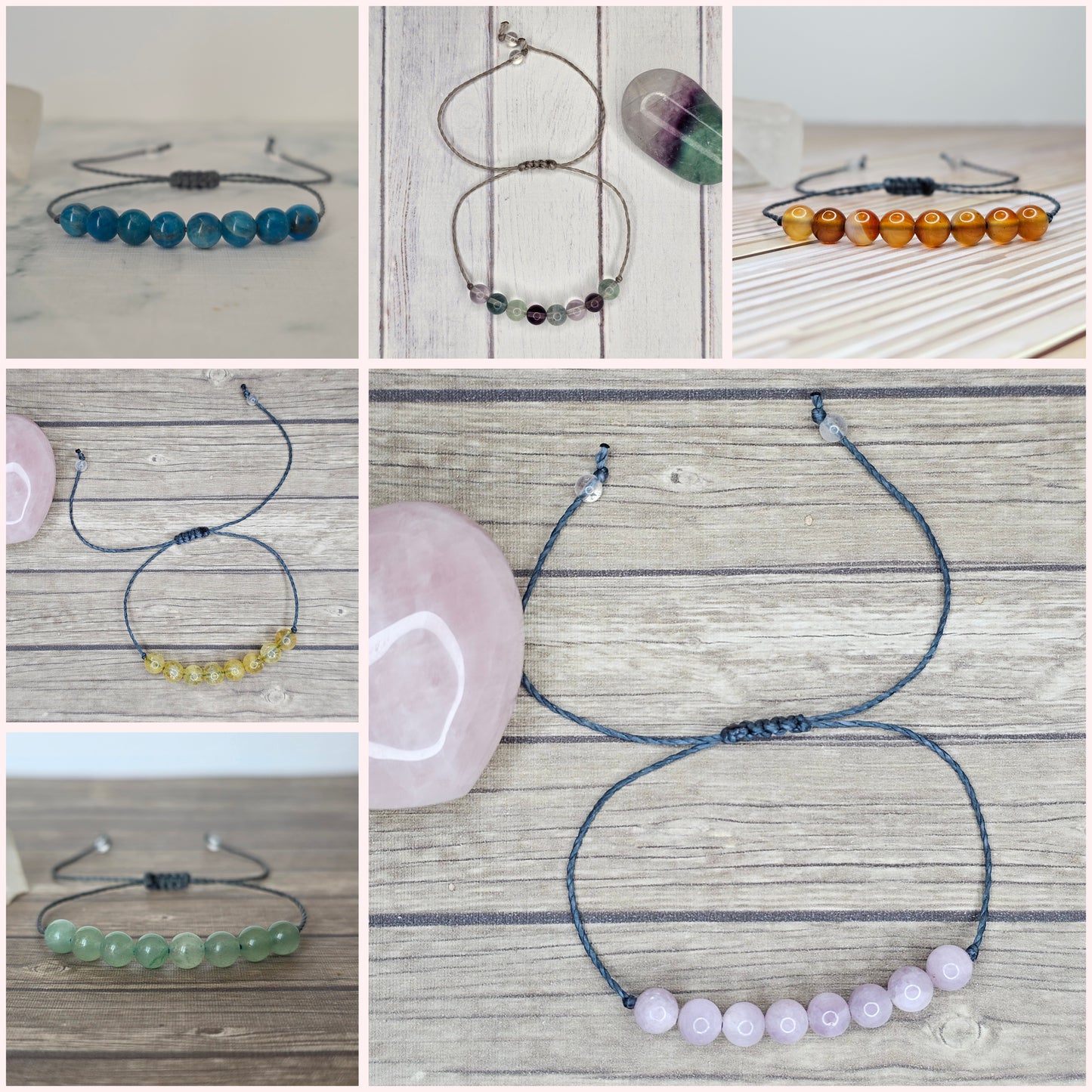 Meditation Crystal Bracelet - Choose Your Gemstone Self Love Bracelet
