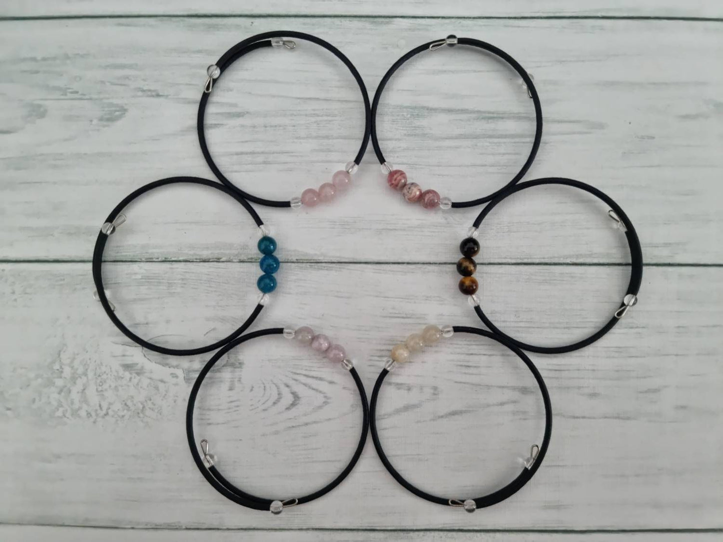 Memory Wire Crystal Bracelet - Choose Your Gemstone Wrap Bracelet