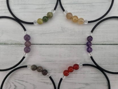 Memory Wire Crystal Bracelet - Choose Your Gemstone Wrap Bracelet