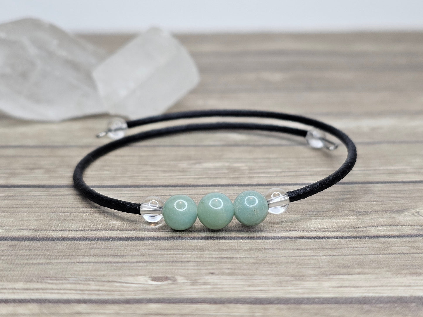 Memory Wire Crystal Bracelet - Choose Your Gemstone Wrap Bracelet