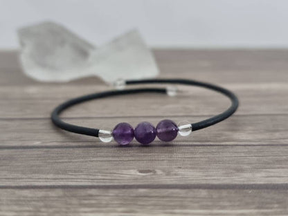 Memory Wire Crystal Bracelet - Choose Your Gemstone Wrap Bracelet