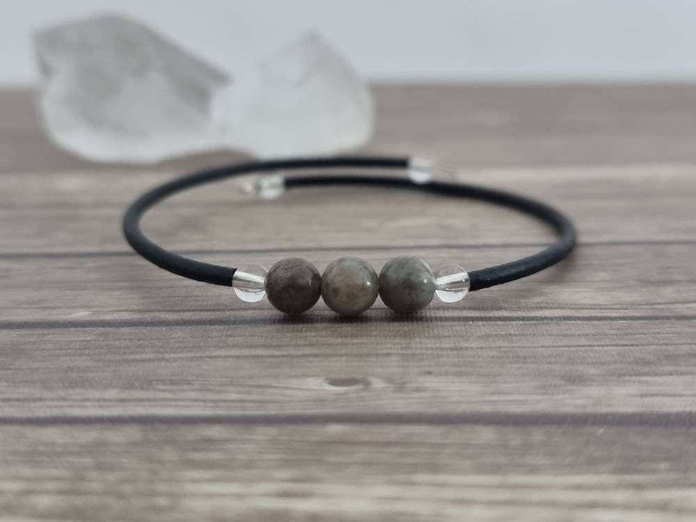 Memory Wire Crystal Bracelet - Choose Your Gemstone Wrap Bracelet