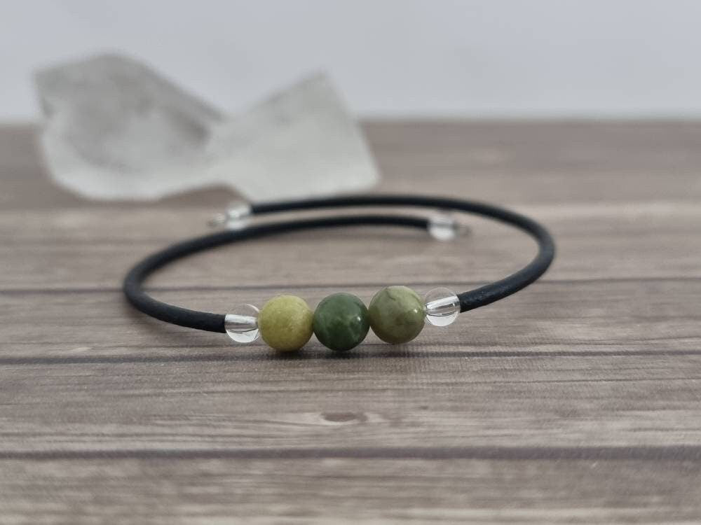 Memory Wire Crystal Bracelet - Choose Your Gemstone Wrap Bracelet