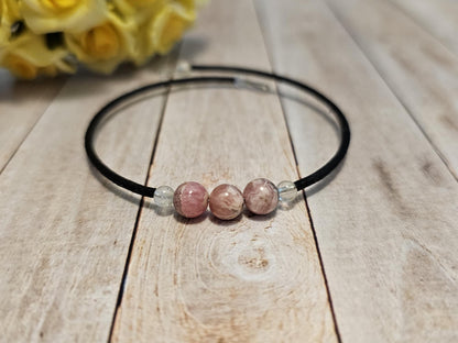 Memory Wire Crystal Bracelet - Choose Your Gemstone Wrap Bracelet