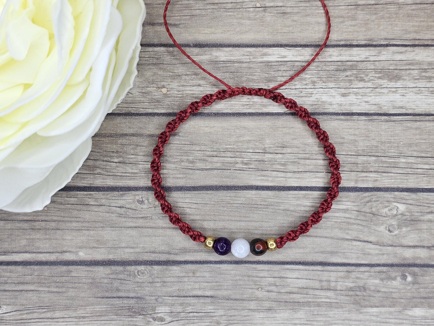 Harmony & Balance Crystal Bracelet | Bloodstone, Moonstone, Lepidolite