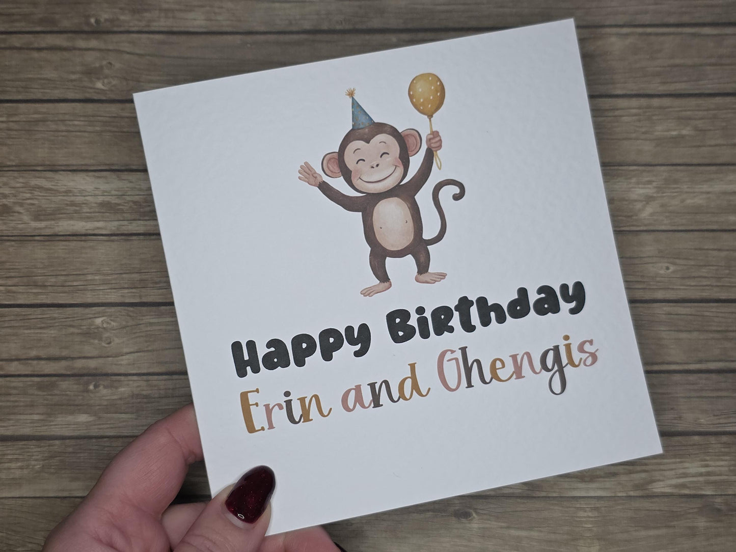 Personalised Animal Happy Birthday Card