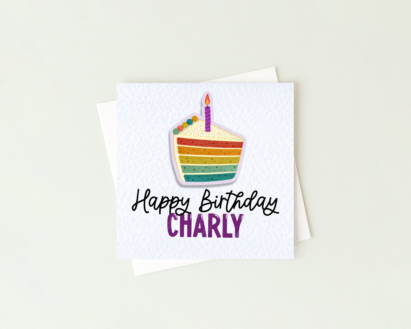 Personalised Birthday Cake Card