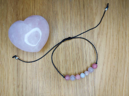 Self Love Crystal Bracelet | Rhodonite, Rose Quartz, Rhodochrosite, Kunzite
