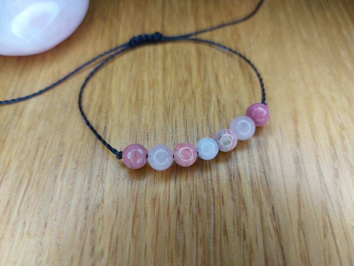 Self Love Crystal Bracelet | Rhodonite, Rose Quartz, Rhodochrosite, Kunzite