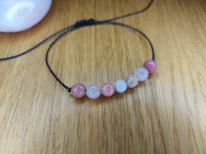 Self Love Crystal Bracelet | Rhodonite, Rose Quartz, Rhodochrosite, Kunzite