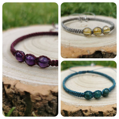 Shamballa-Style Crystal Bracelet - Choose Your Gemstone