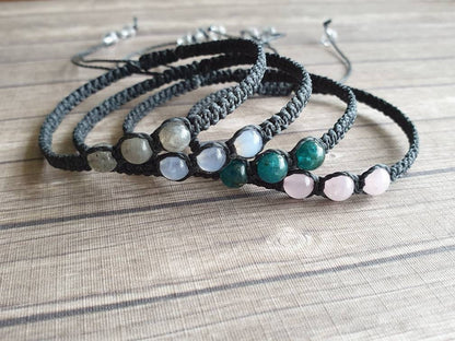 Shamballa-Style Crystal Bracelet - Choose Your Gemstone