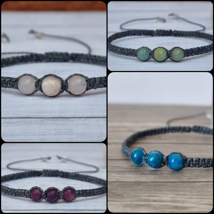 Shamballa-Style Crystal Bracelet - Choose Your Gemstone