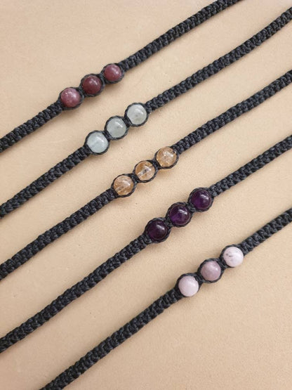Shamballa-Style Crystal Bracelet - Choose Your Gemstone